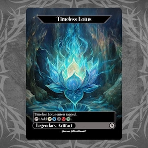 Carte personnalisée Lotus intemporelle - illustration complète de procuration