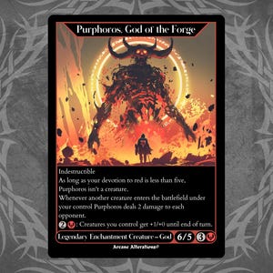 Purphoros, God of the Forge - Full Art Custom Card