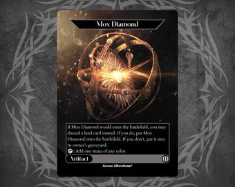 Mox Diamond アーティファクトカード Mox Diamond - High Quality Altered Art Custom Proxy Cards