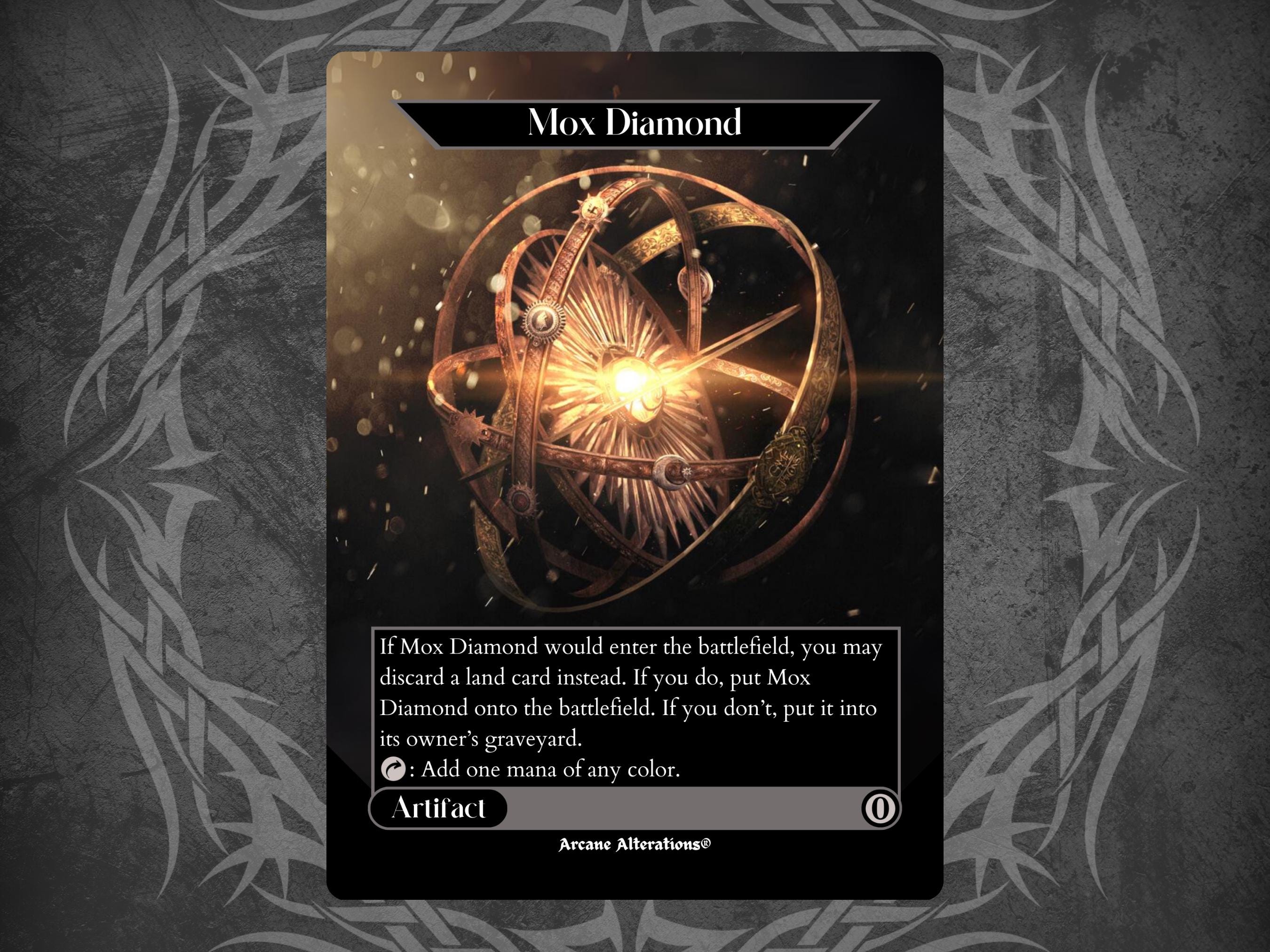 Mox Diamond - Proxy Full Art Custom Card - Etsy