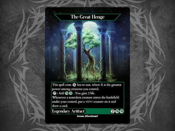 The Great Henge - Proxy Full Art Custom Card - Etsy The Great Henge - Proxy Full Art Custom Card - Etsy