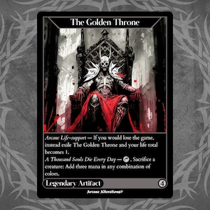 The Golden Throne - Full Art Custom Card
