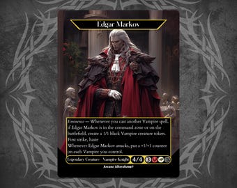 Edgar Markov Custom Card Sleeve DIGITAL FILE ONLY | Print Your Own Sleeves  | Printable Download - Etsy
