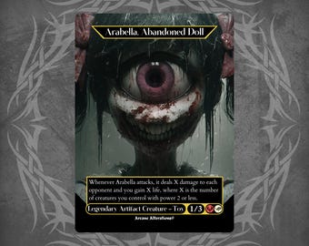 MTG Arabella Abandoned Doll Foil W/ Borders Signed #45 B&W Art - Etsy