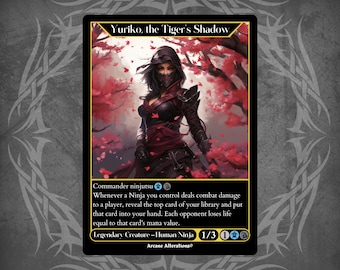 Mtg Altered Art Card Yuriko, the Tiger's Shadow - Etsy