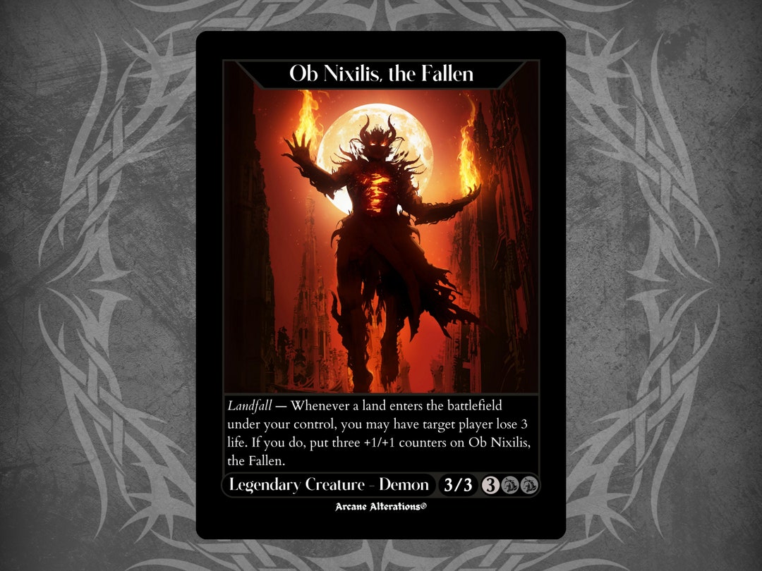Ob Nixilis, the Fallen - Full Art Custom Card - Etsy