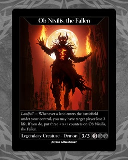 Ob Nixilis, the Fallen - Full Art Custom Card - Etsy