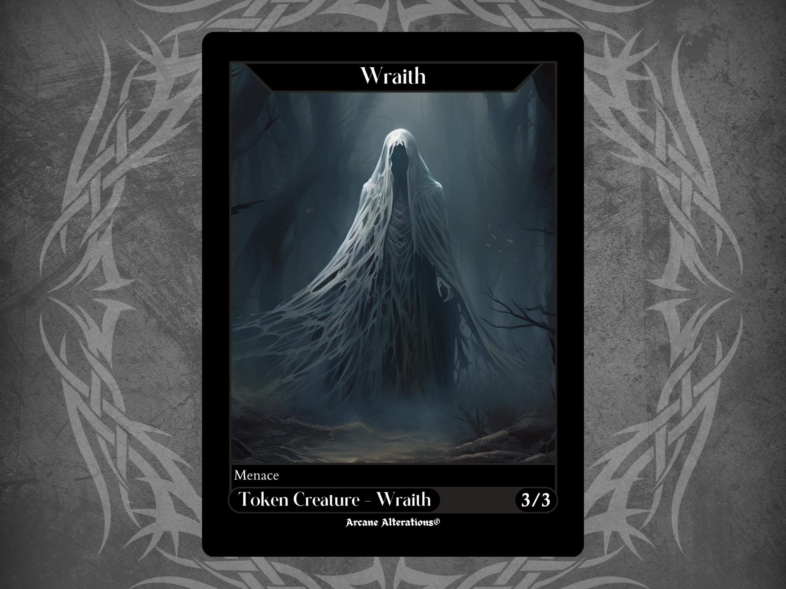 Shadow Wraith Token Wraith Token - Full Art Custom Card - Etsy
