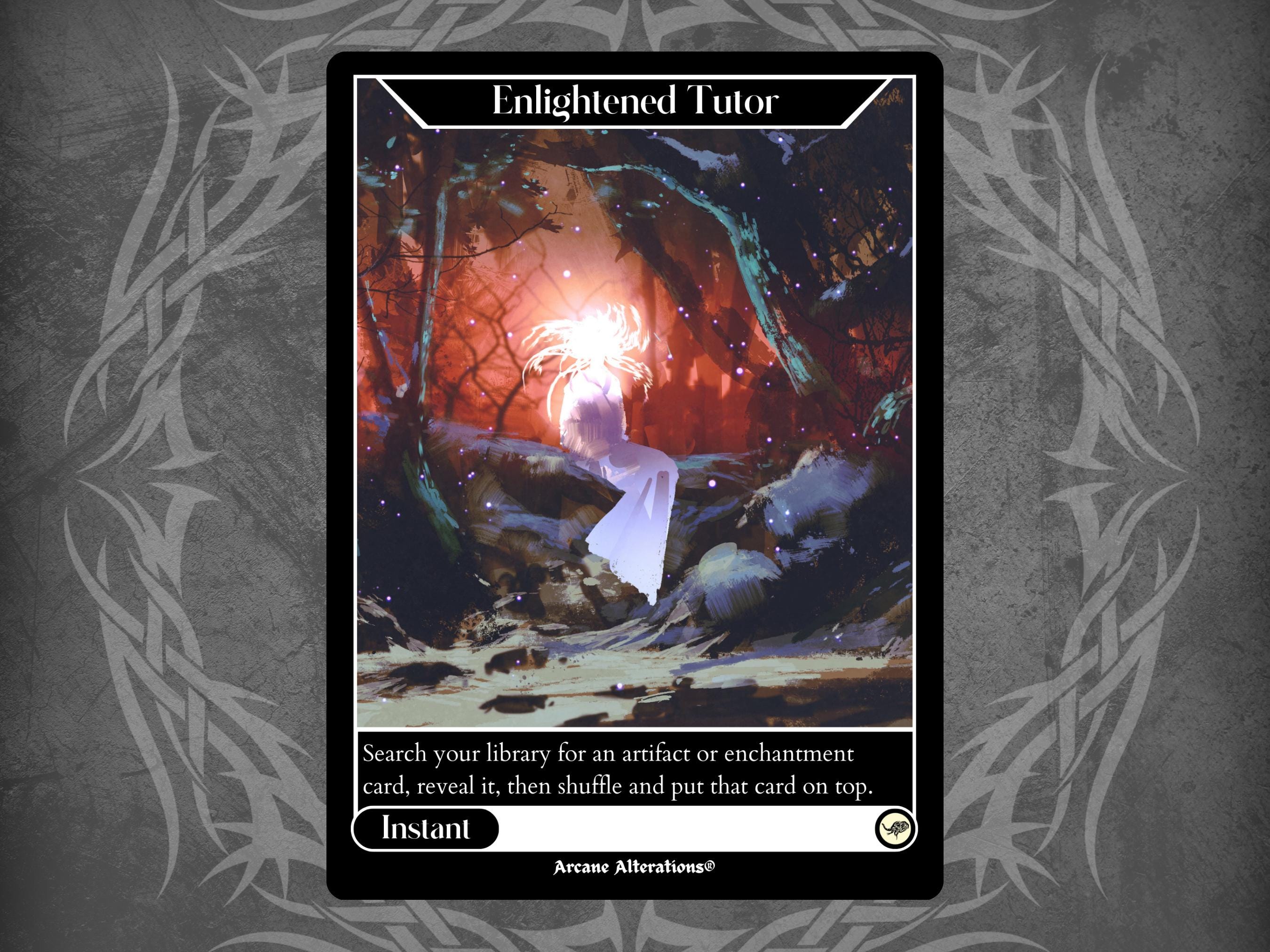 mtg enchantment tutor cards Enlightened Proxy Gilded Goblet then put the card on top of it. Enlightened Tutor - Full Art