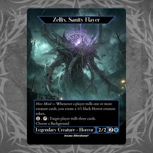 Zellix, Sanity Flayer - Proxy Full Art Custom Card