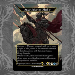 Sidar Jabari of Zhalfir - Proxy Full Art Custom Card