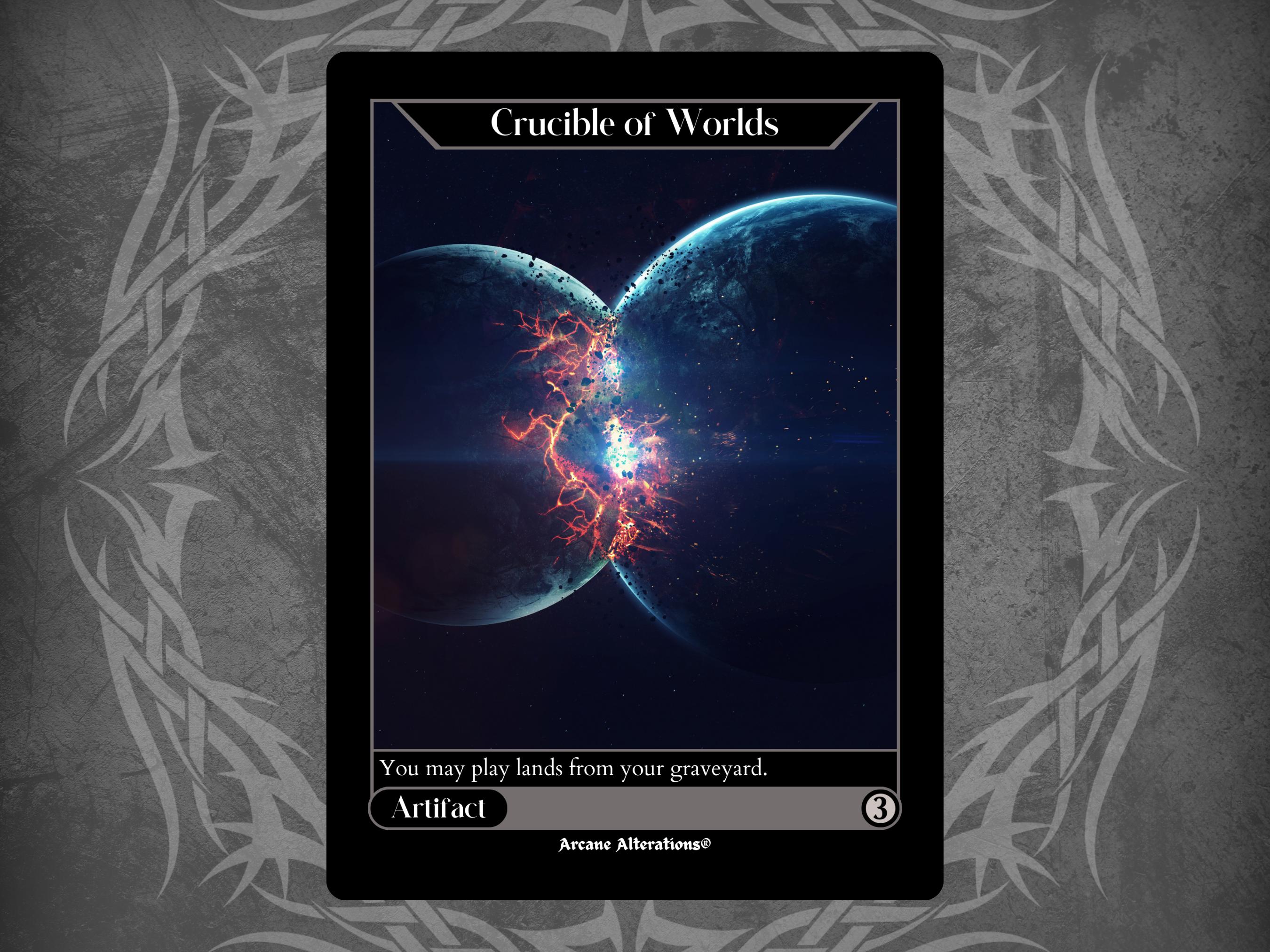 Crucible of Worlds - Full Art Custom Card - Etsy
