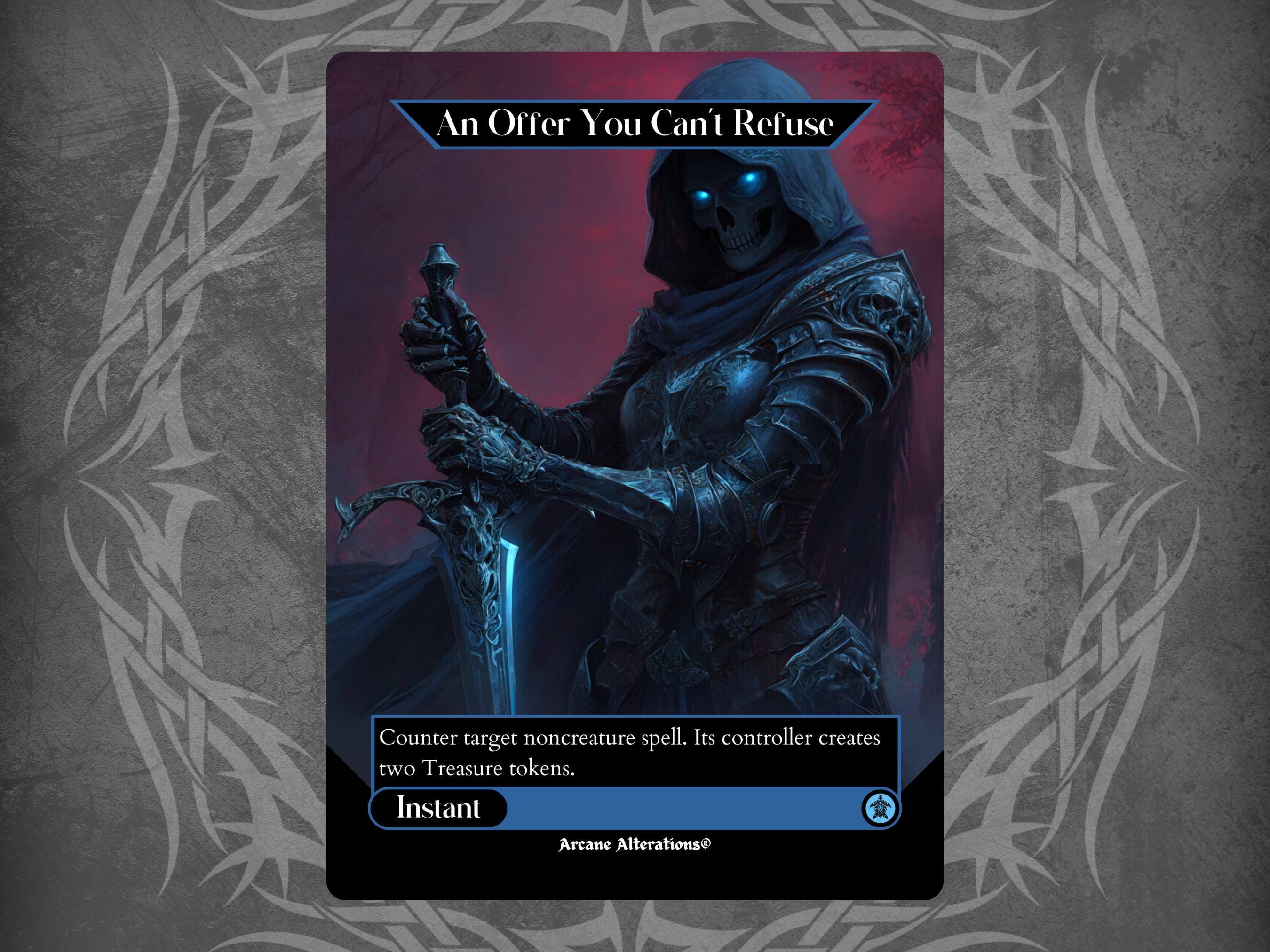 An Offer You Can't Refuse - Proxy Full Art Custom Card - Etsy