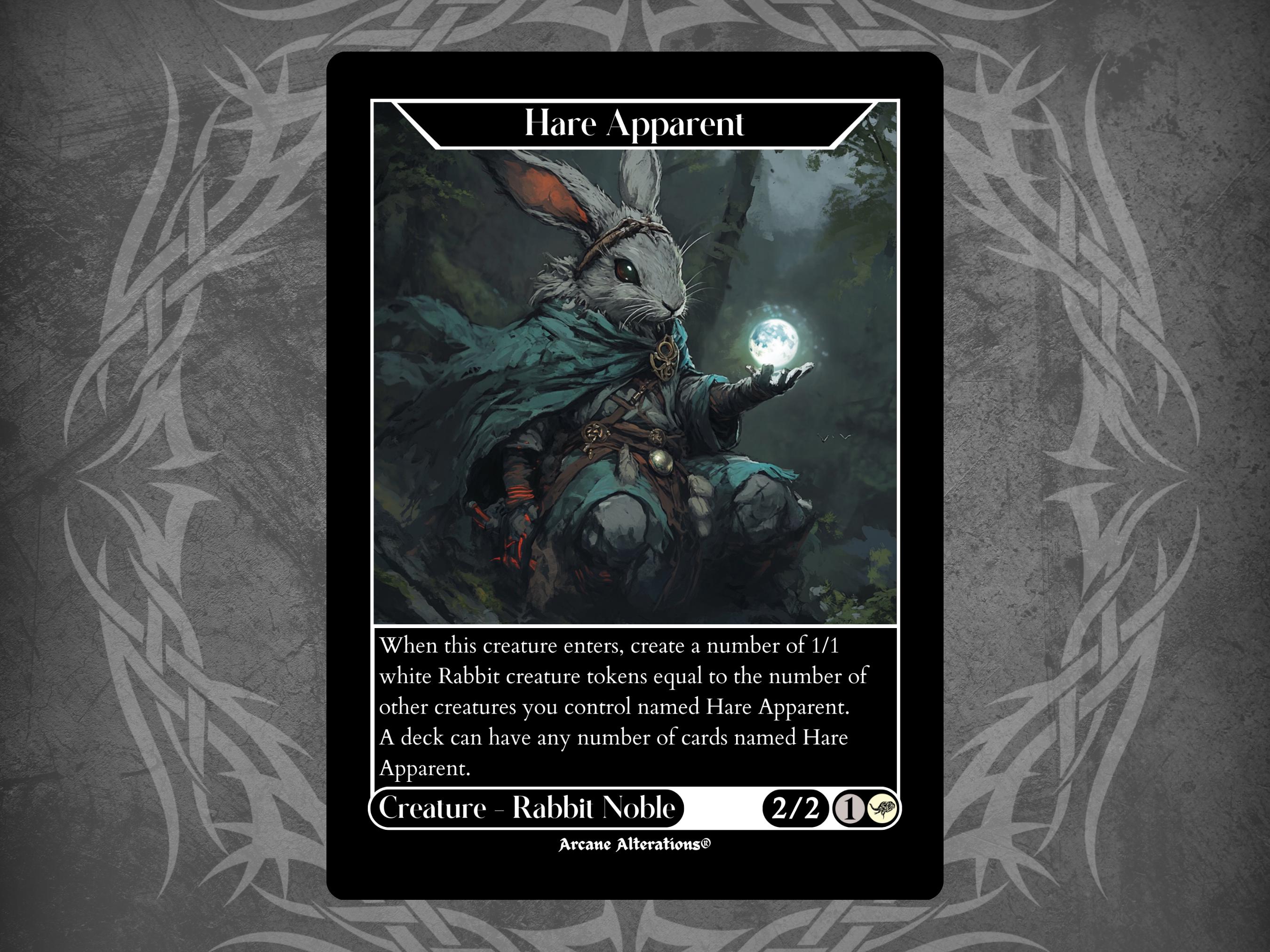 Hare Apparent - Full Art Custom Card - Etsy