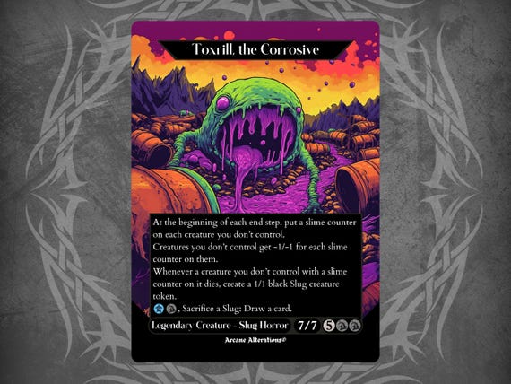 Toxrill, the Corrosive - Proxy Full Art Custom Card - Etsy