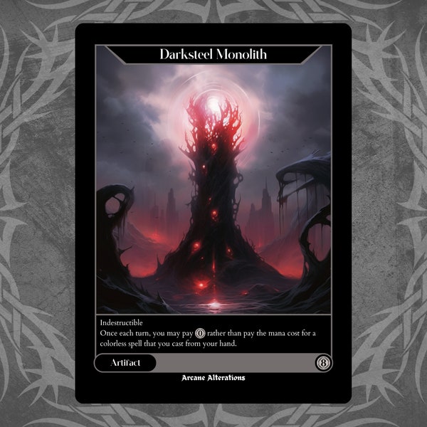 Darksteel Monolith  - Full Art Custom Card