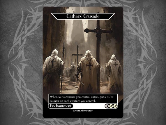 Cathars' Crusade - Proxy Full Art Custom Card - Etsy New Zealand