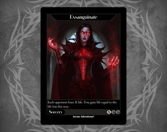 mtg cards like exsanguinate Proxy R Us Each opponent loses X life Exsanguinate - Full Art Custom