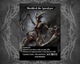 Sheoldred Mtg Sheoldred, The Apocalypse MTG Commander Deck - 100 Cards,  Forced Draw/Drain Theme, Custom Built, Used Sheoldred Foil