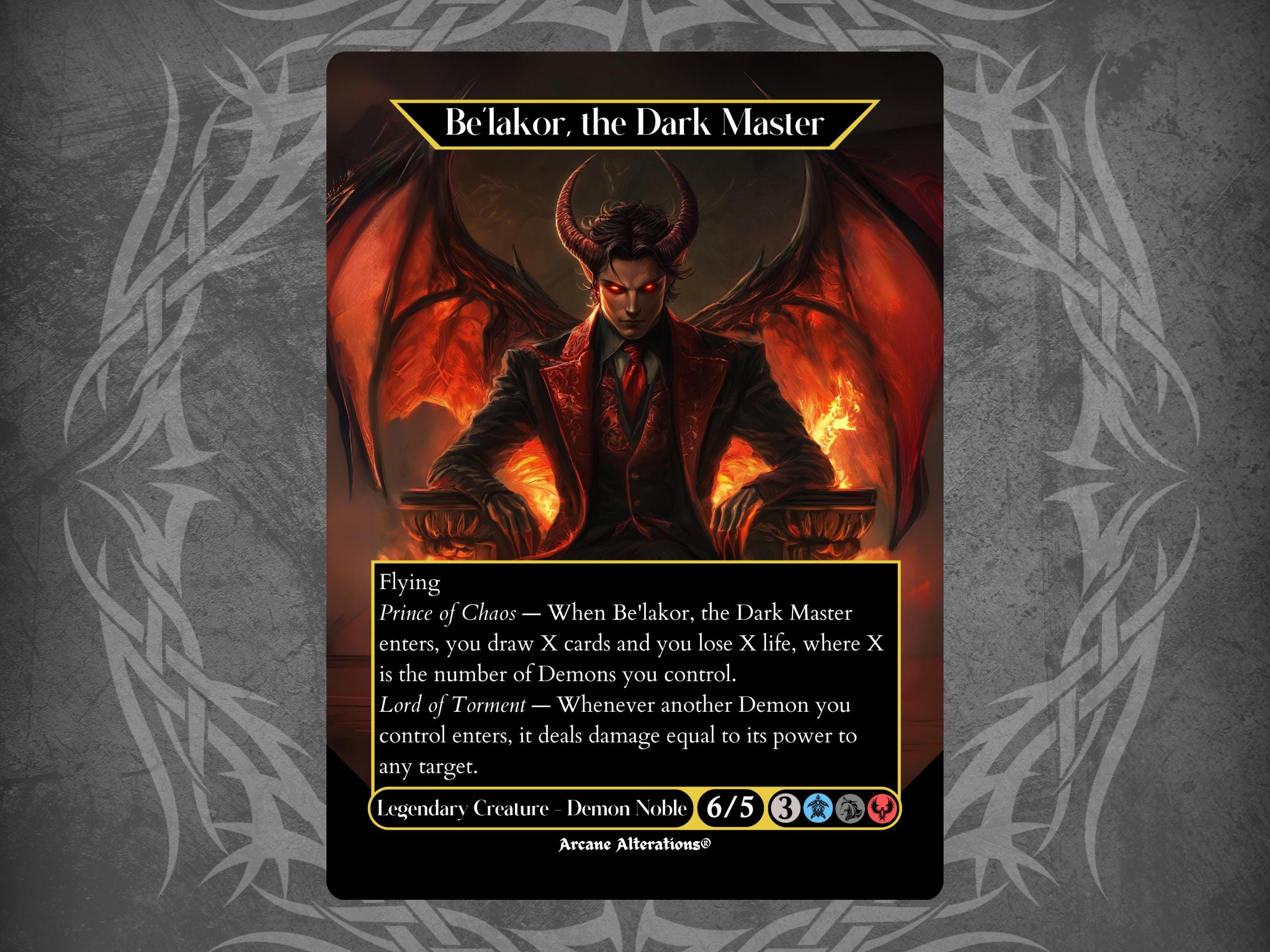 Be'lakor, the Dark Master - Proxy Full Art Custom Card - Etsy