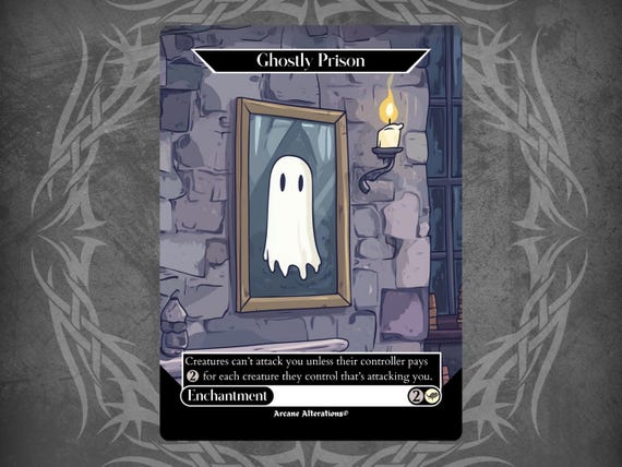 Ghostly Prison - Proxy Full Art Custom Card - Etsy Israel