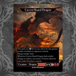 Cavern-Hoard Dragon - Fullständigt anpassat kort med ombud