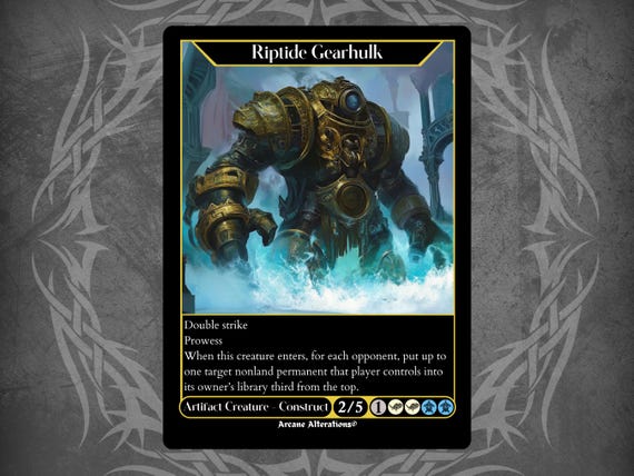 Riptide Gearhulk - Proxy Full Art Custom Card - Etsy Riptide Gearhulk - Proxy Full Art Custom Card - Etsy