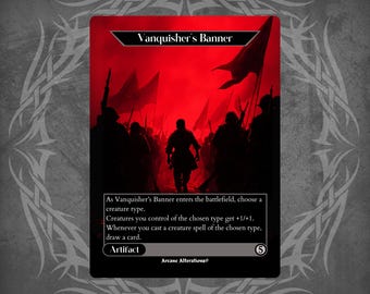mtg cards like vanquisher's banner Magic The Gathering - March of the Machine - Commander Whenever you cast a creature spell of the chosen type Vanquisher's Banner (foil)