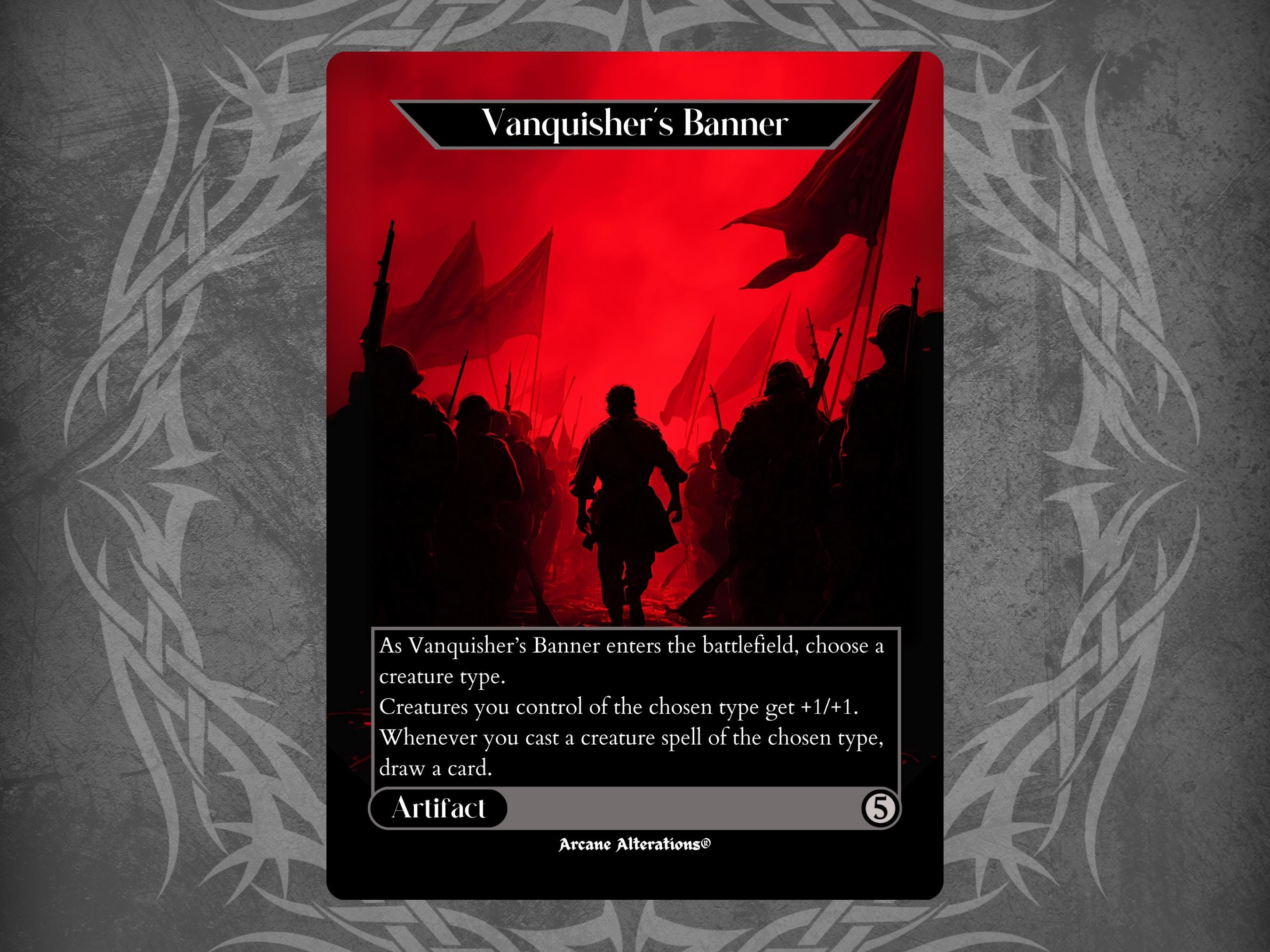 Vanquisher's Banner - Proxy Full Art Custom Card - Etsy Israel