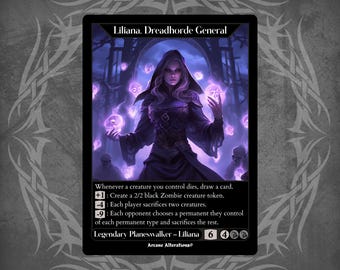 Mtg Altered Art Card-liliana, Heretical Healer // Liliana, Defiant