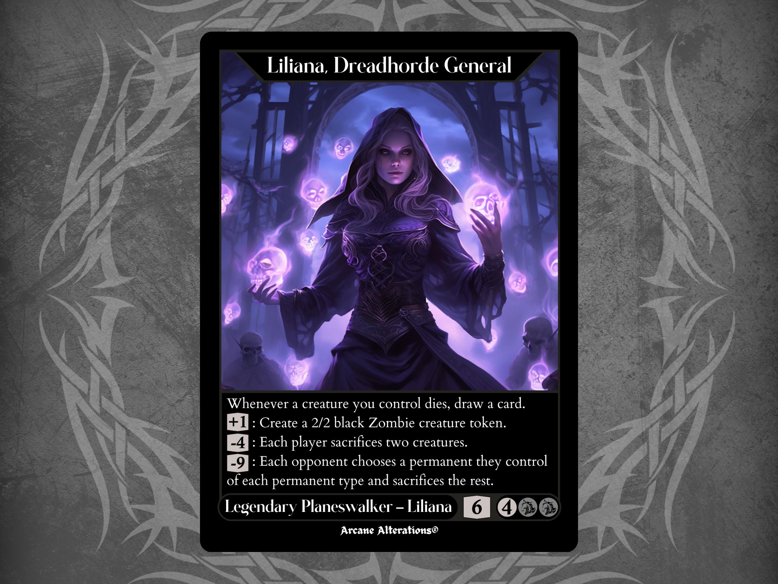 Liliana, Dreadhorde General - Full Art Custom Card - Etsy