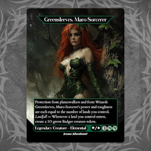Greensleeves, Maro-Sorcerer - Proxy Full Art Custom Card