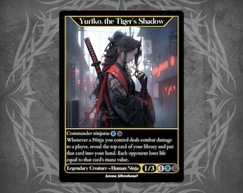 Mtg Altered Art Card Yuriko, the Tiger's Shadow - Etsy
