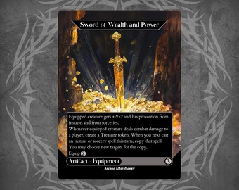 Sword of Wealth and Power - Proxy Full Art Custom Card