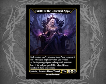 Eriette of the Charmed Apple - Full Art Custom Card - Etsy Eriette of the Charmed Apple - Full Art Custom Card - Etsy