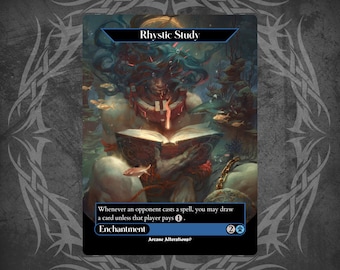 Rhystic Study - Proxy Full Art Custom Card