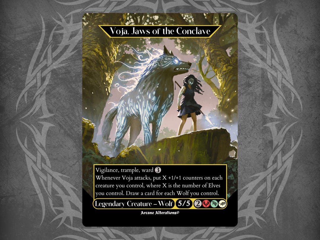 Voja, Jaws of the Conclave - Proxy Full Art Custom Card - Etsy Norway
