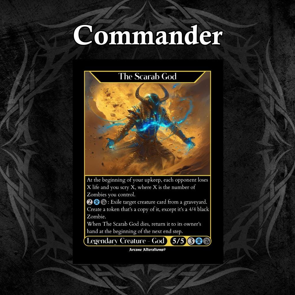 The Scarab God Zombie Tribal Reanimation Commander Deck Fully Customized -  Etsy