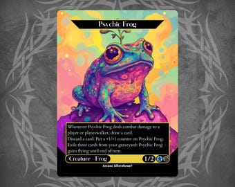 Psychic Frog - Proxy Full Art Custom Card - Etsy