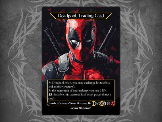 Deadpool, Trading Card - Proxy Full Art Custom Card - Etsy