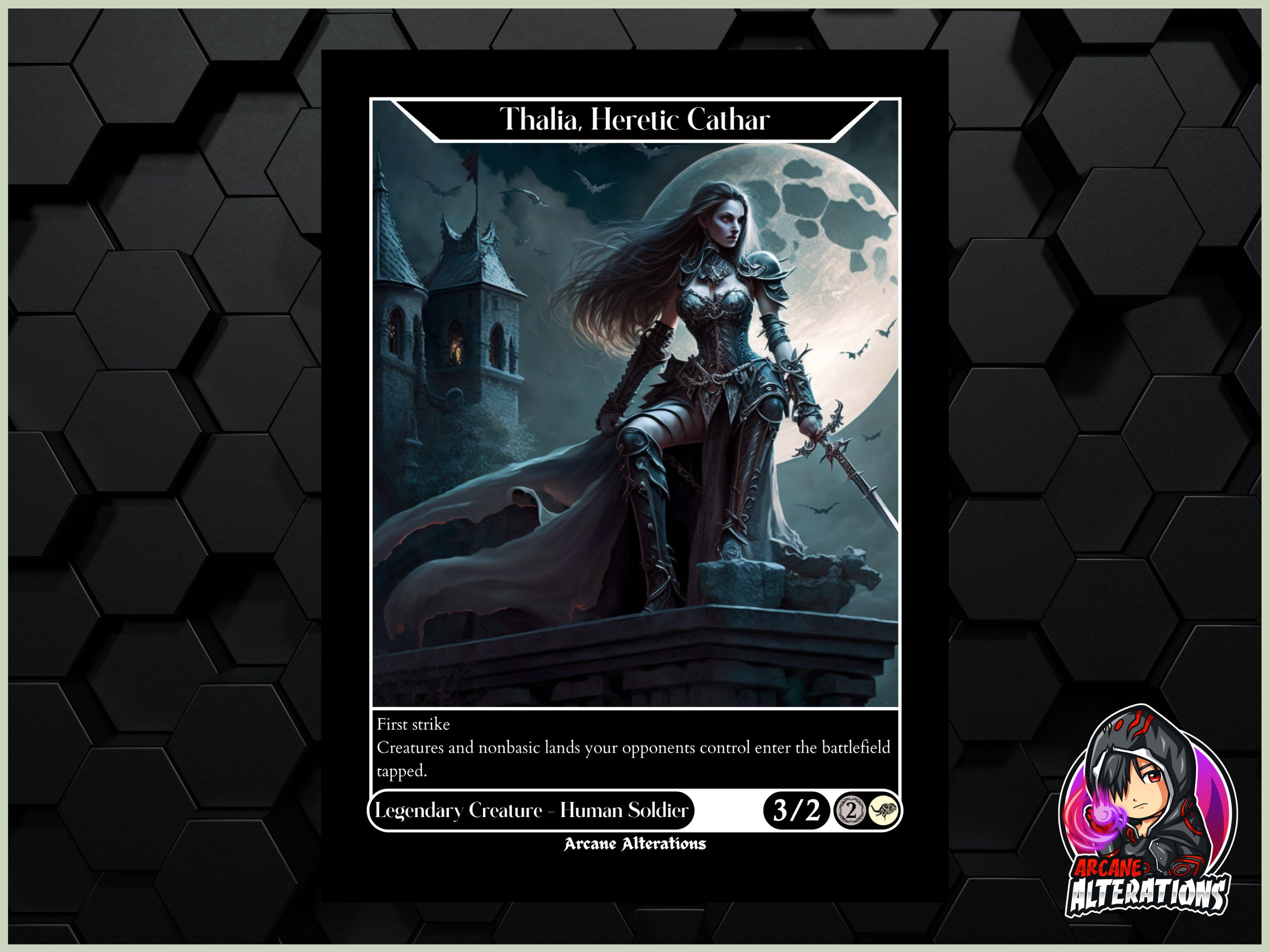 Thalia, Heretic Cathar Full Art Custom Card Etsy