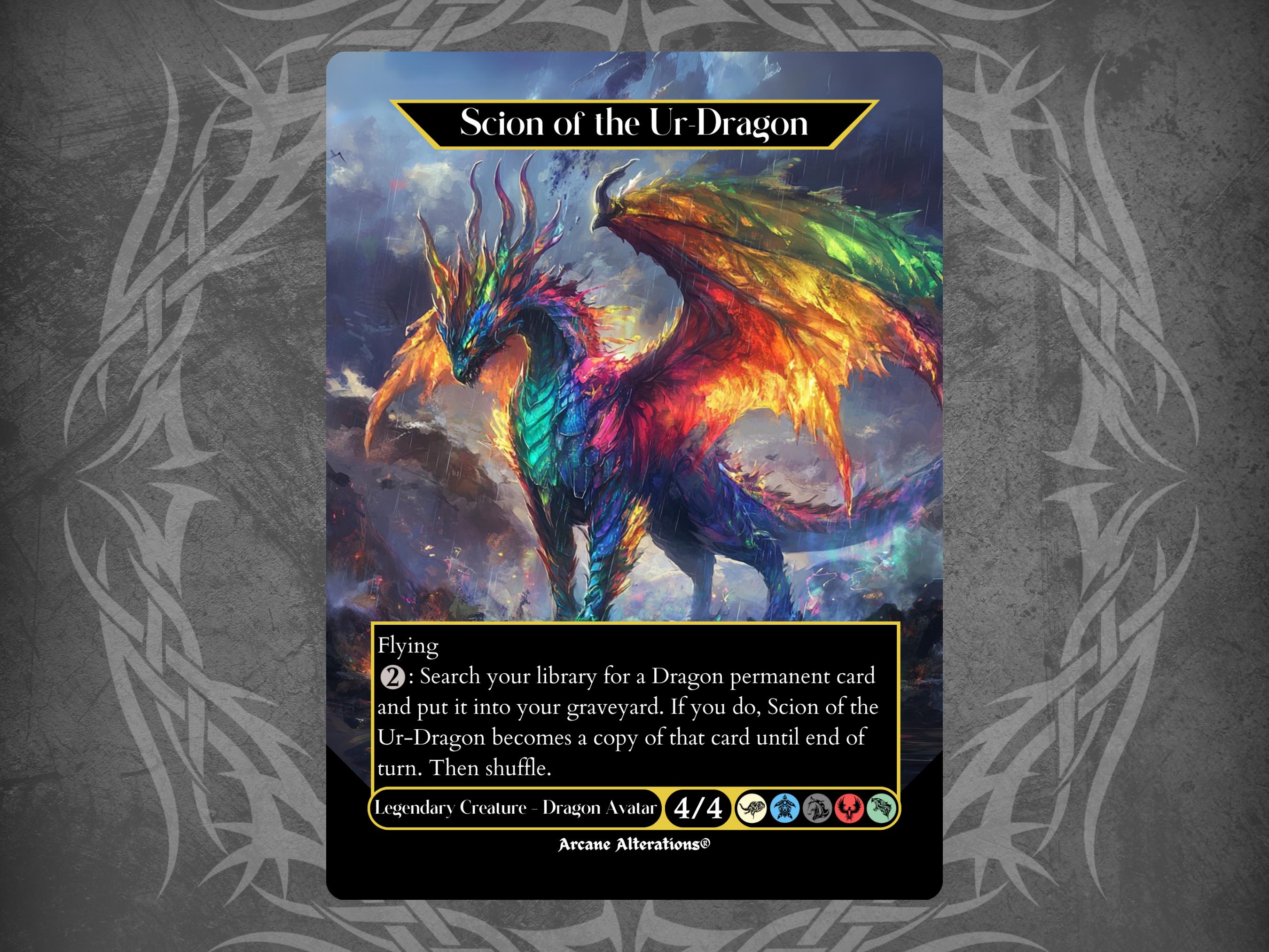 Scion of the Ur-dragon - Proxy Full Art Custom Card - Etsy