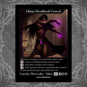 Liliana, Dreadhorde General - Full Art Custom Card
