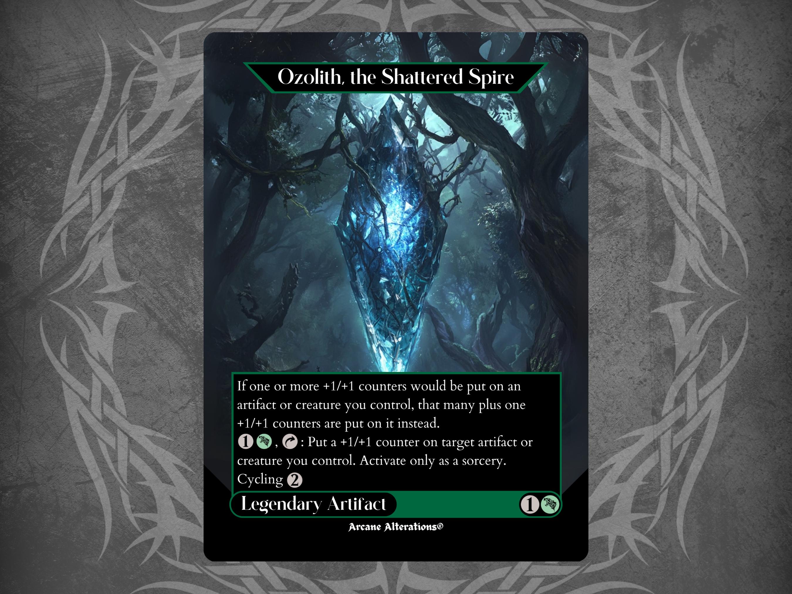 Ozolith, the Shattered Spire - Proxy Full Art Custom Card - Etsy