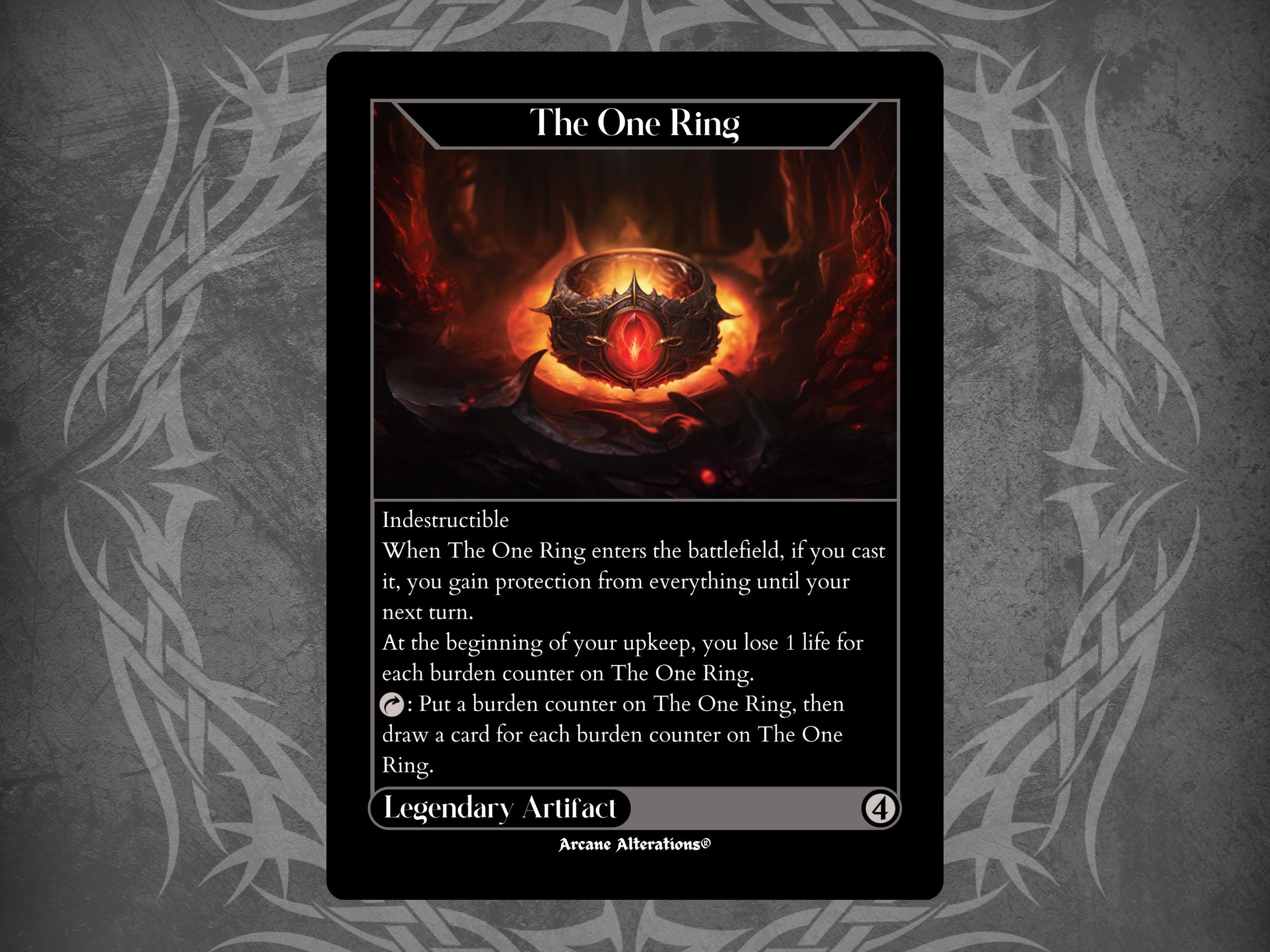 The One Ring - Full Art Custom Card - Etsy