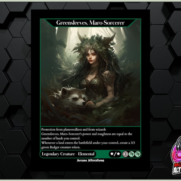 Greensleeves, Maro-Sorcerer - Full Art Custom Card