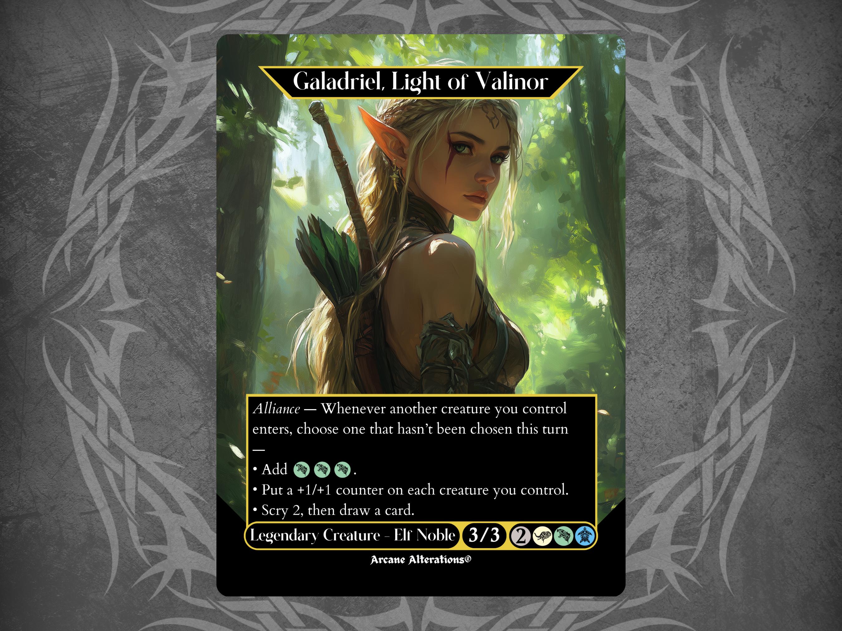 MTG Galadriel Light of Valinor マジック Galadriel, Light of Valinor (Borderless) | The Lord of the