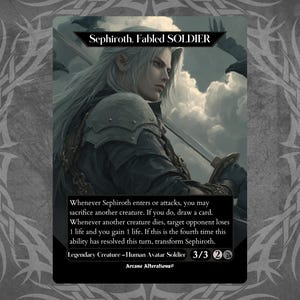 Sephiroth, Fabled SOLDIER - Proxy Full Art Custom Card
