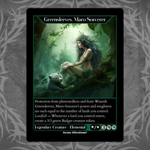 Greensleeves, Maro-Sorcerer - Full Art Kundenspezifische Karte