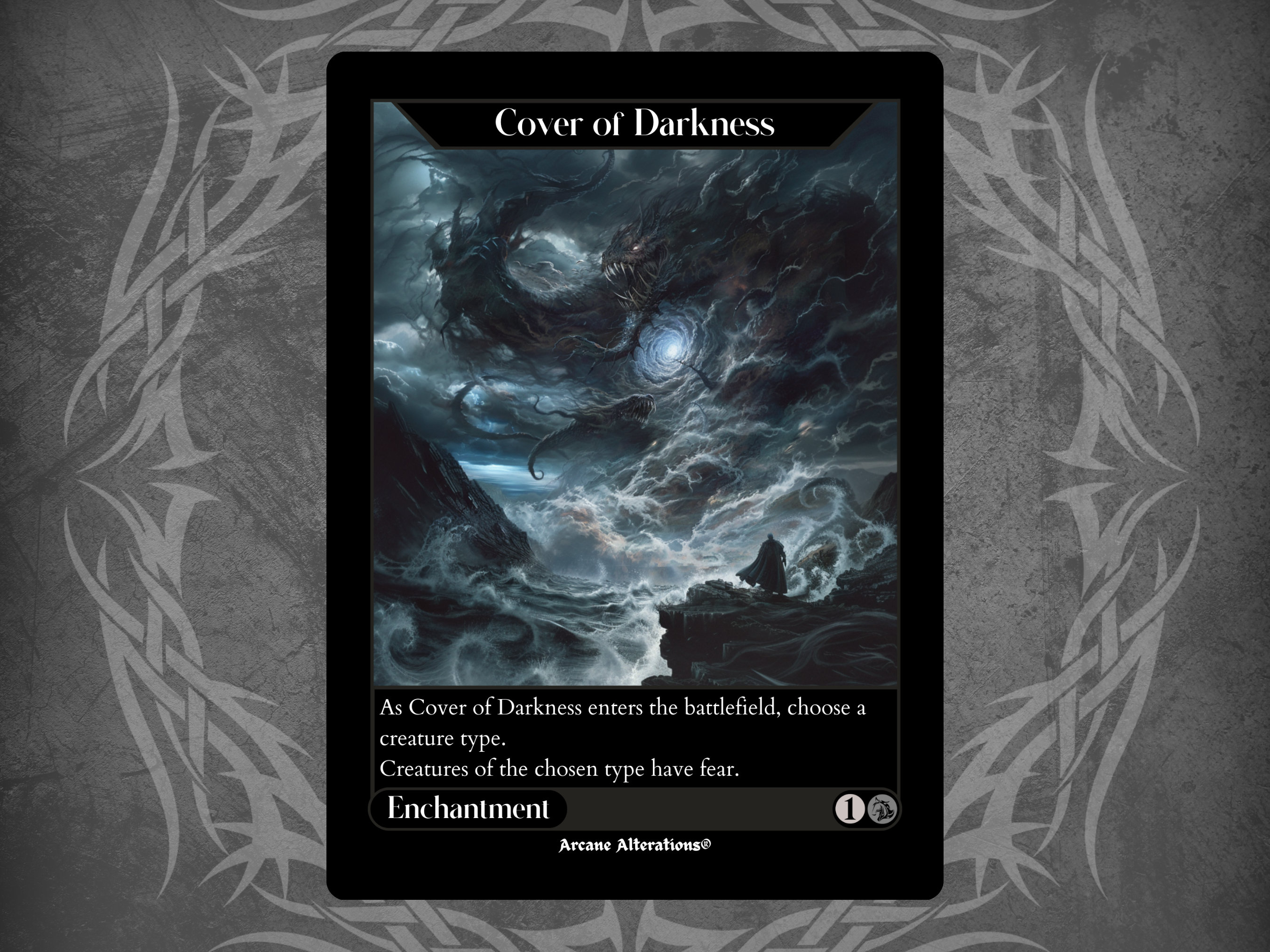 Cover of Darkness - Full Art Custom Card - Etsy Israel
